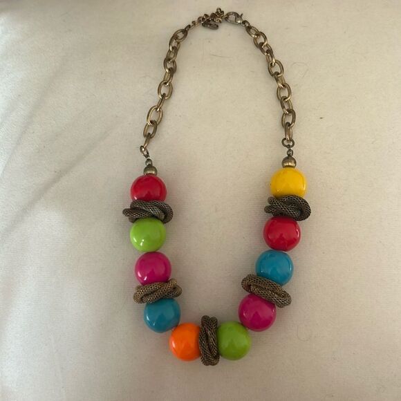 Bright Bubble Gum Ball Necklace - Picture 5 of 5
